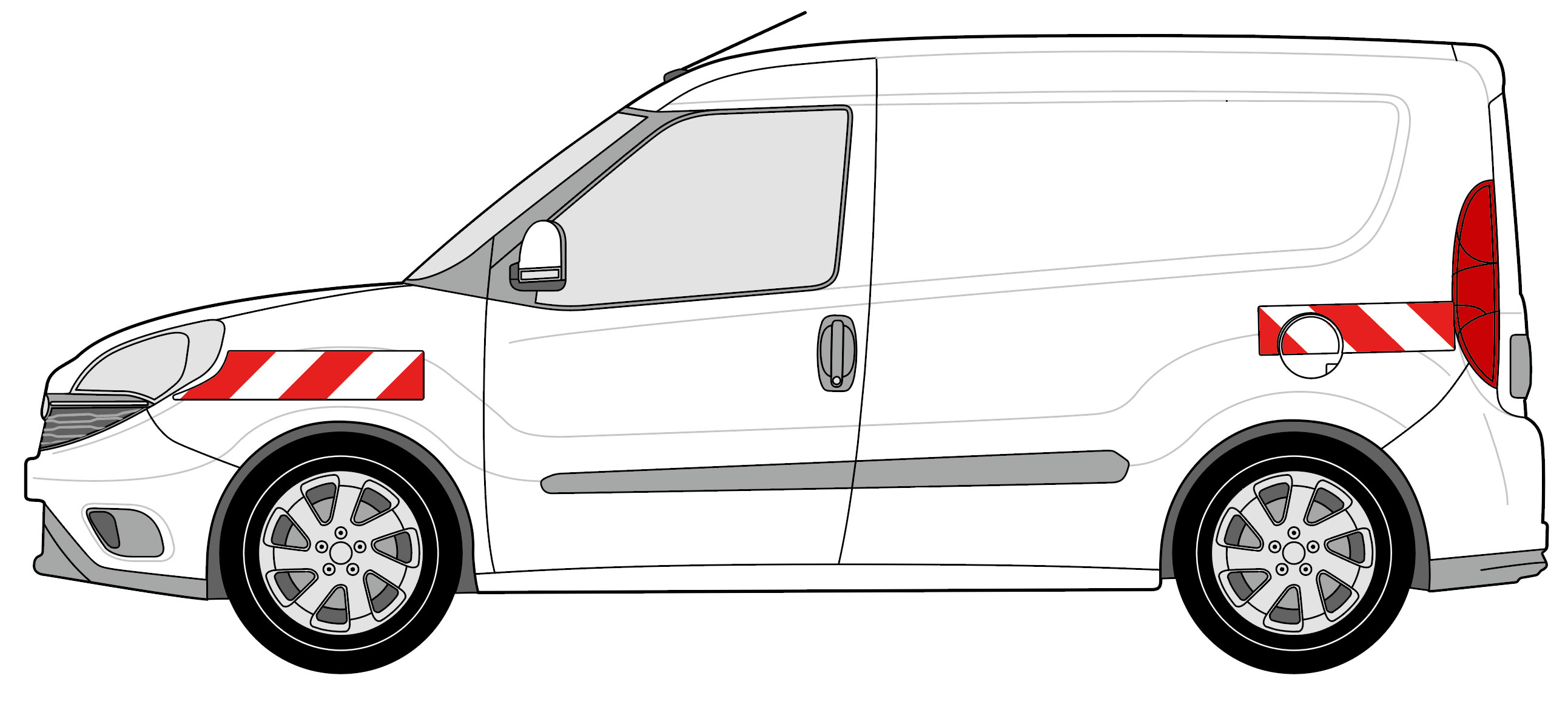 Fiat Doblo Heckflügeltüren BJ 2015-aktuell